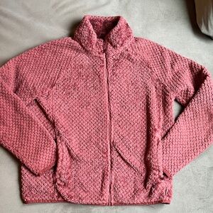 Eddie Bauer Cozy Soft Fuzzy Maroon Jacket Size M